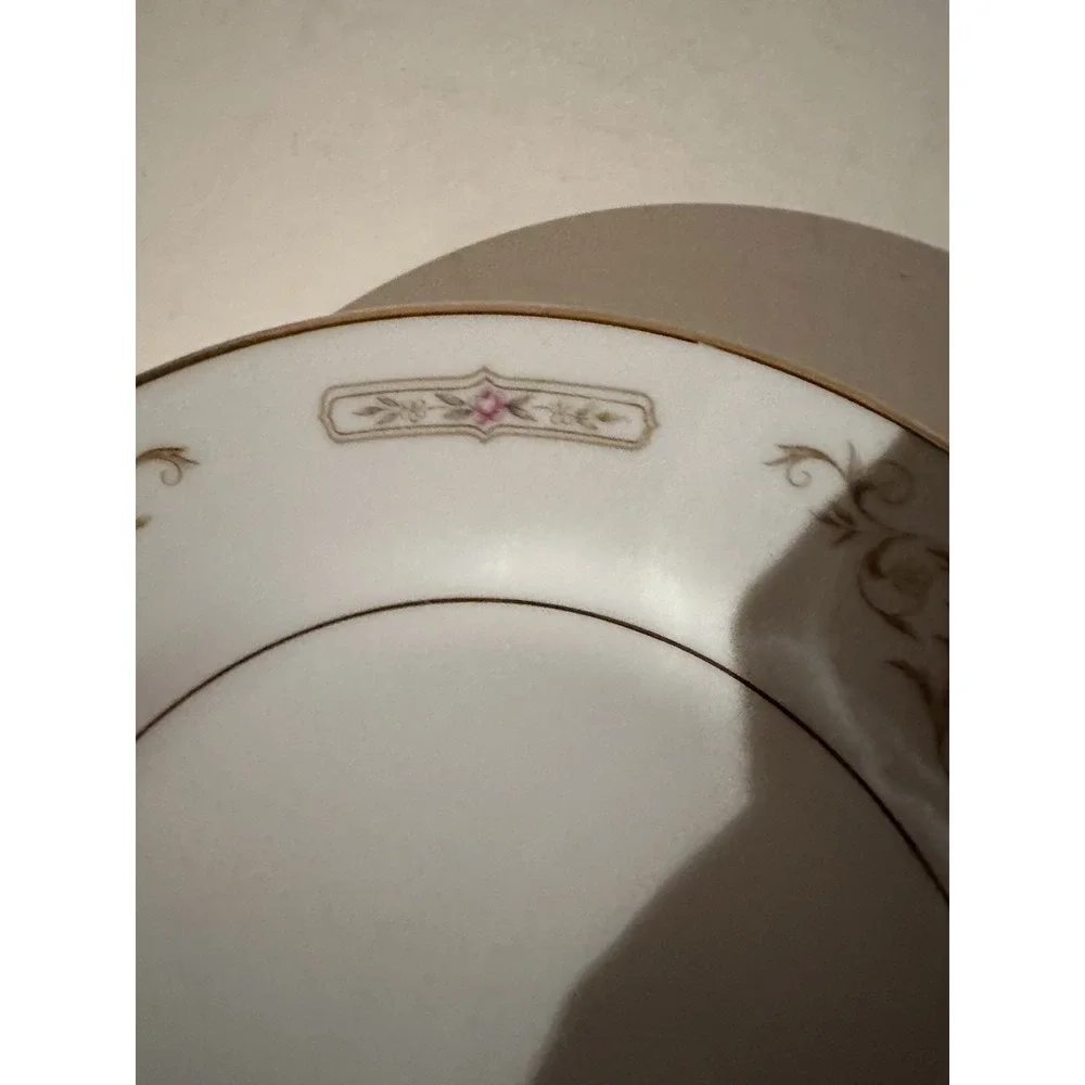 VTG Rose China Japan Bread Dessert Plate Kathy #3802 Pink Rose Set Of 4